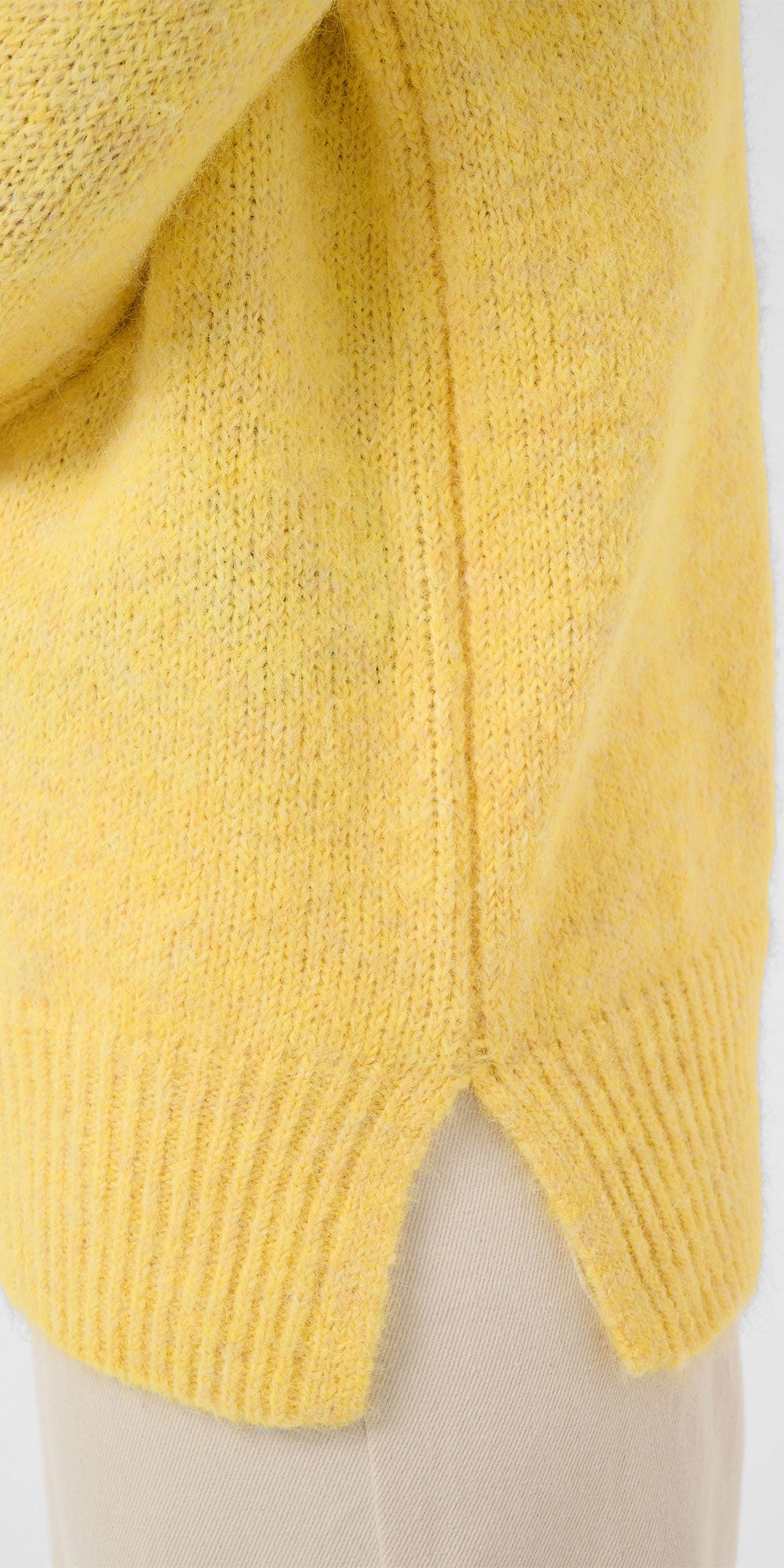 Kaffe Relaxed Crew Neck Sweater, yellow