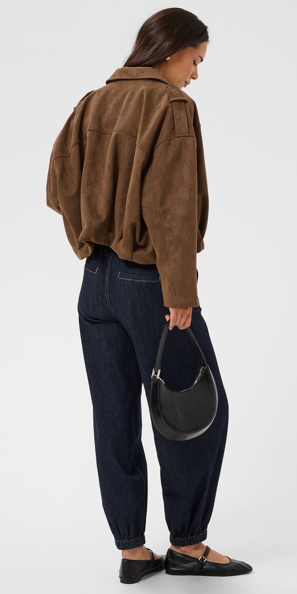 Kaffe Faux Suede Bomber Jacket