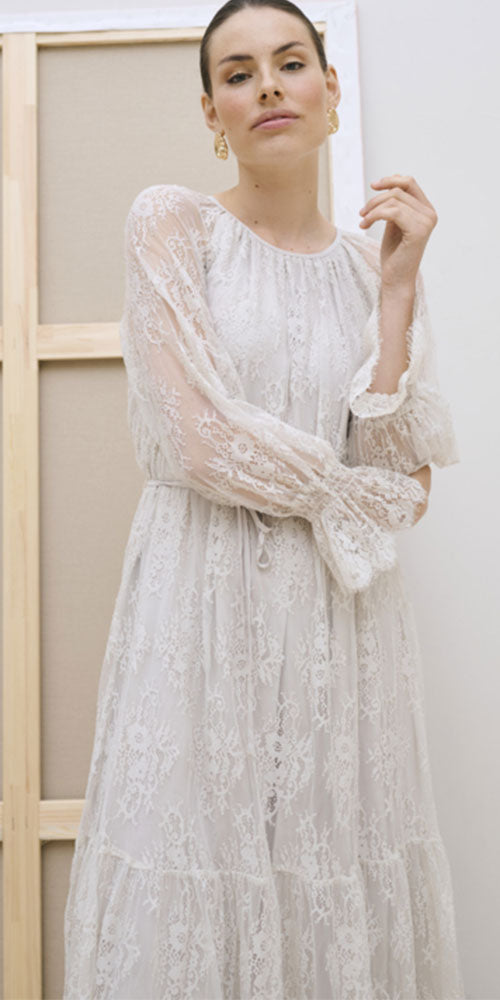 Kaffe Lace Midi Dress