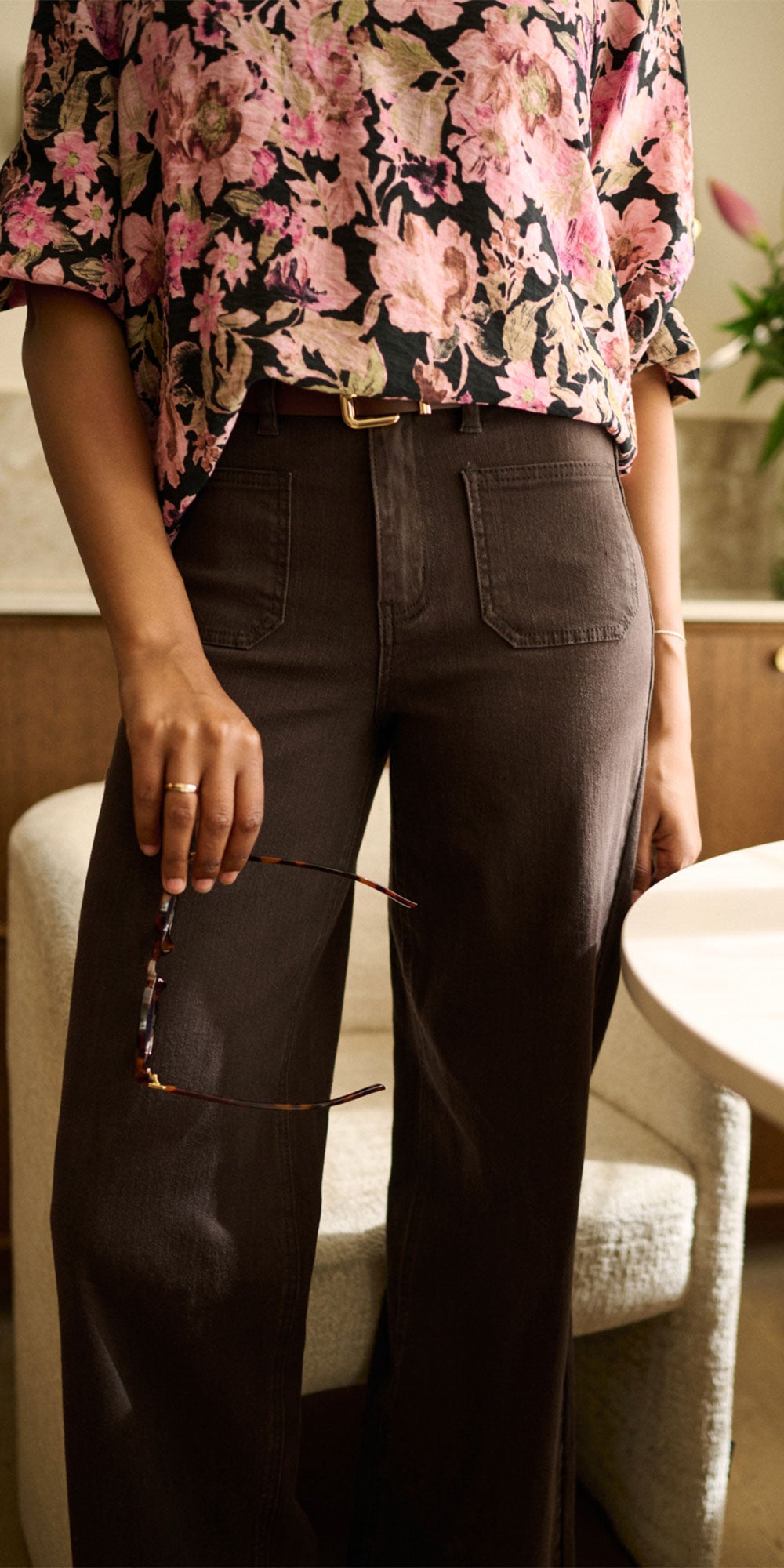 Kaffe Sailor Jeans, chocolate brown