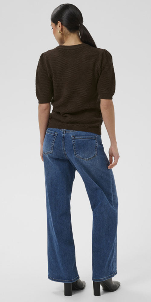 Kaffe Short Sleeve Pullover, chocolate