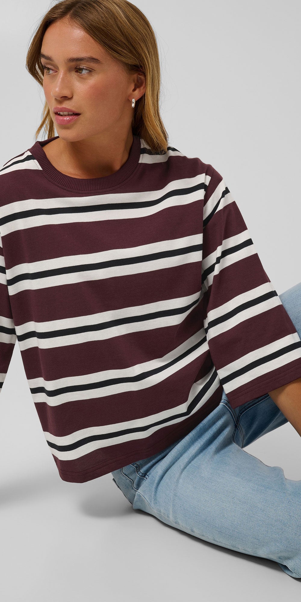 Kaffe Striped 3/4 Tee