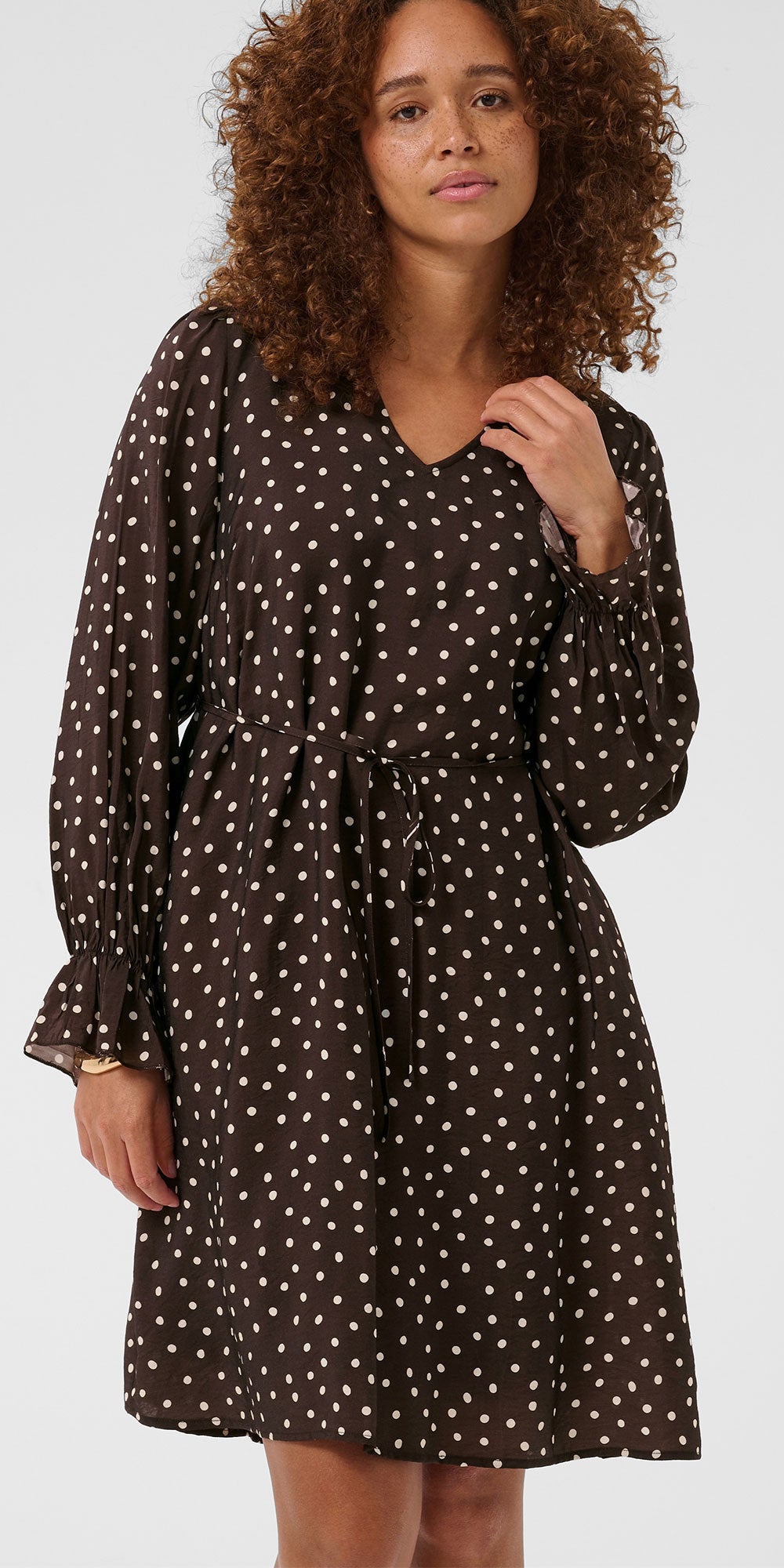 Kaffe Long Sleeved Polka Dot Dress