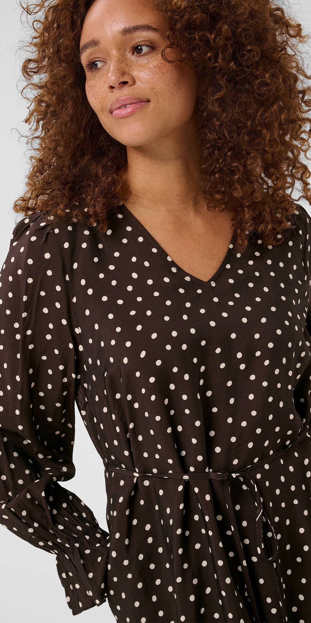 Kaffe Long Sleeved Polka Dot Dress