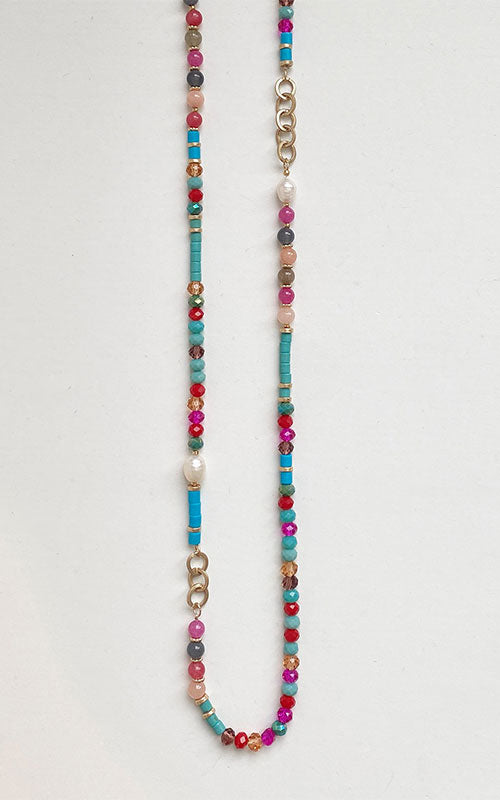 Long Beaded Strand Necklace