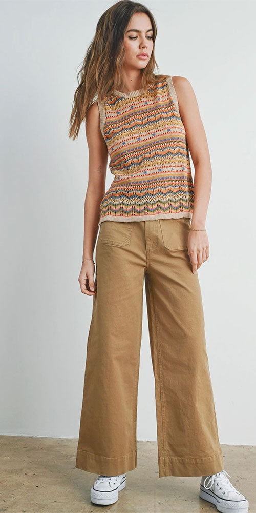 Multicoloured Knit Vest