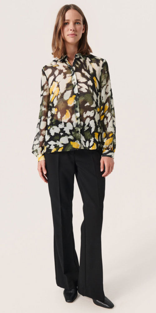 Soaked in Luxury Abstract Print Shirt