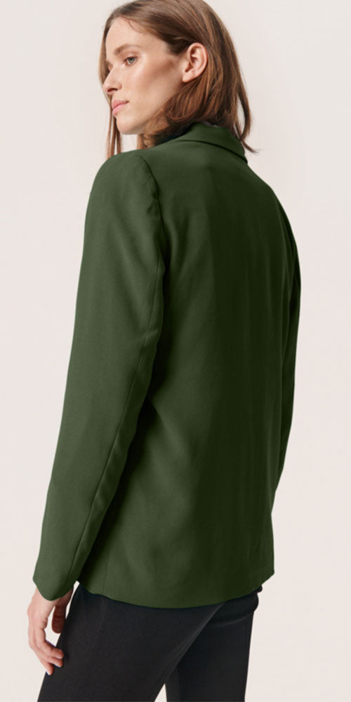 Soaked in Luxury Everyday Long Sleeved Blazer, green