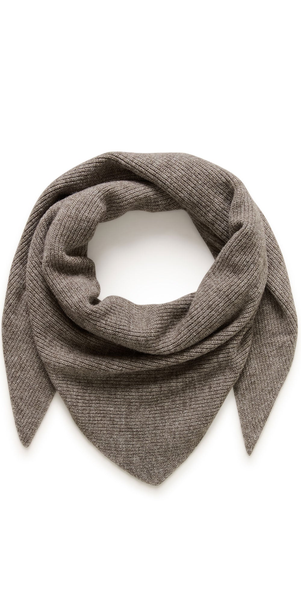 Saint Tropez Large Knit Triangle Scarf, iron grey
