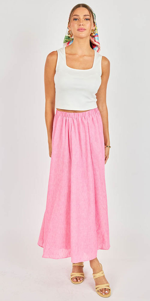 Sadie & Sage Full Cut Skirt, pink