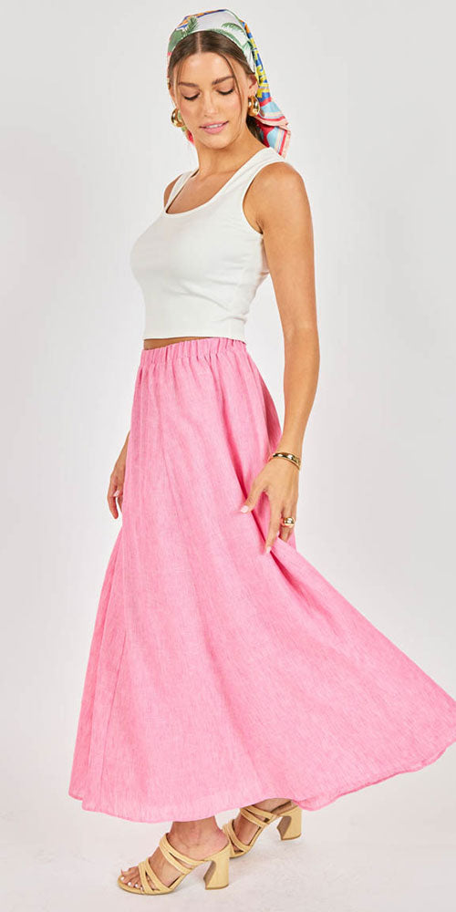 Sadie & Sage Full Cut Skirt, pink