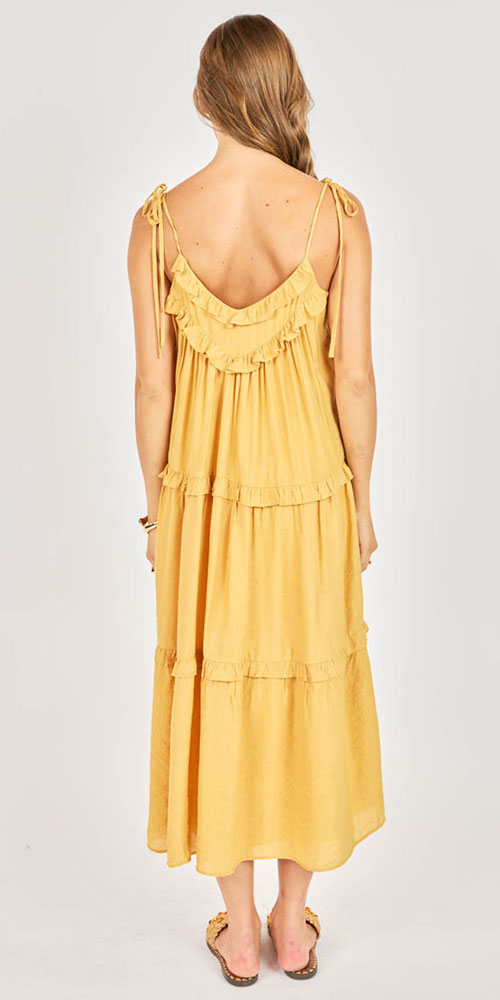 Sadie & Sage Tiered Dress, goldenrod