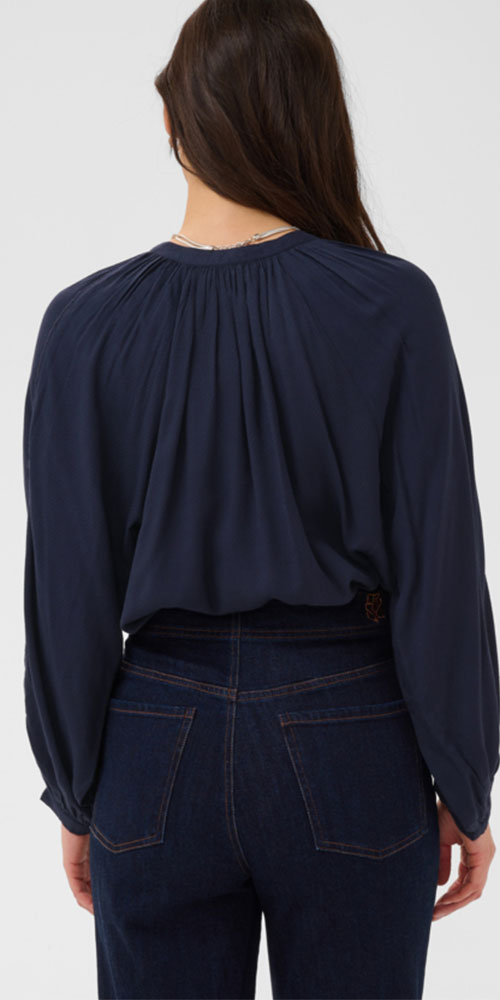 Saint Tropez Tunic Blouse, midnight navy