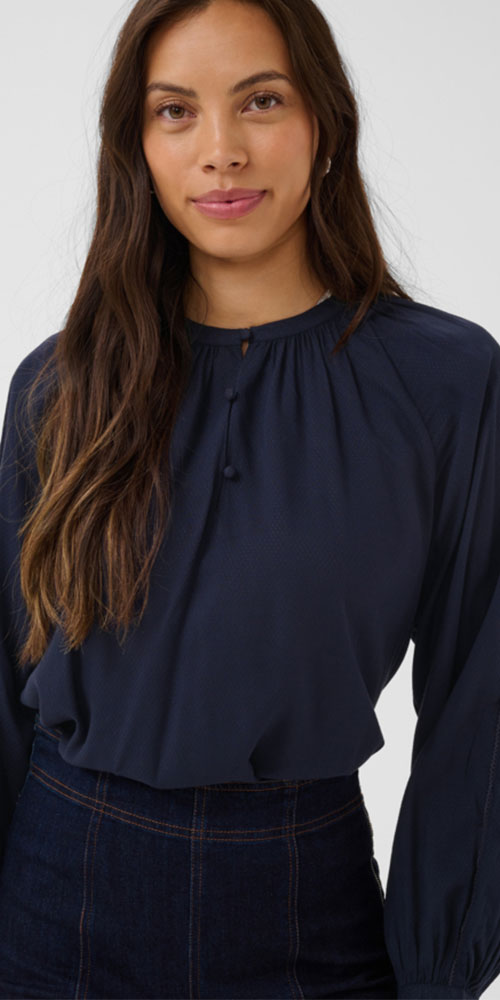 Saint Tropez Tunic Blouse, midnight navy