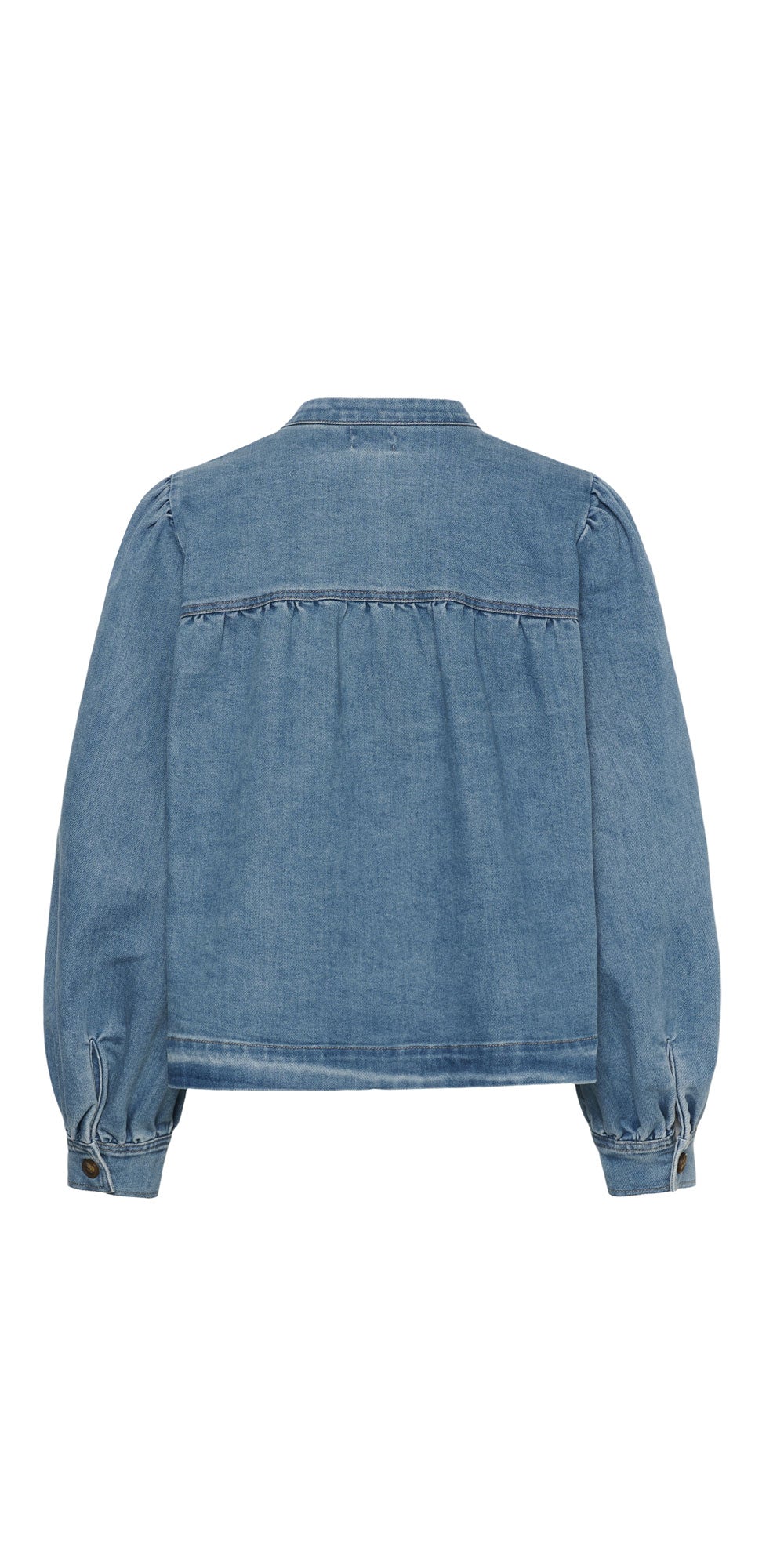 Saint Tropez Gathered Denim Swing Jacket