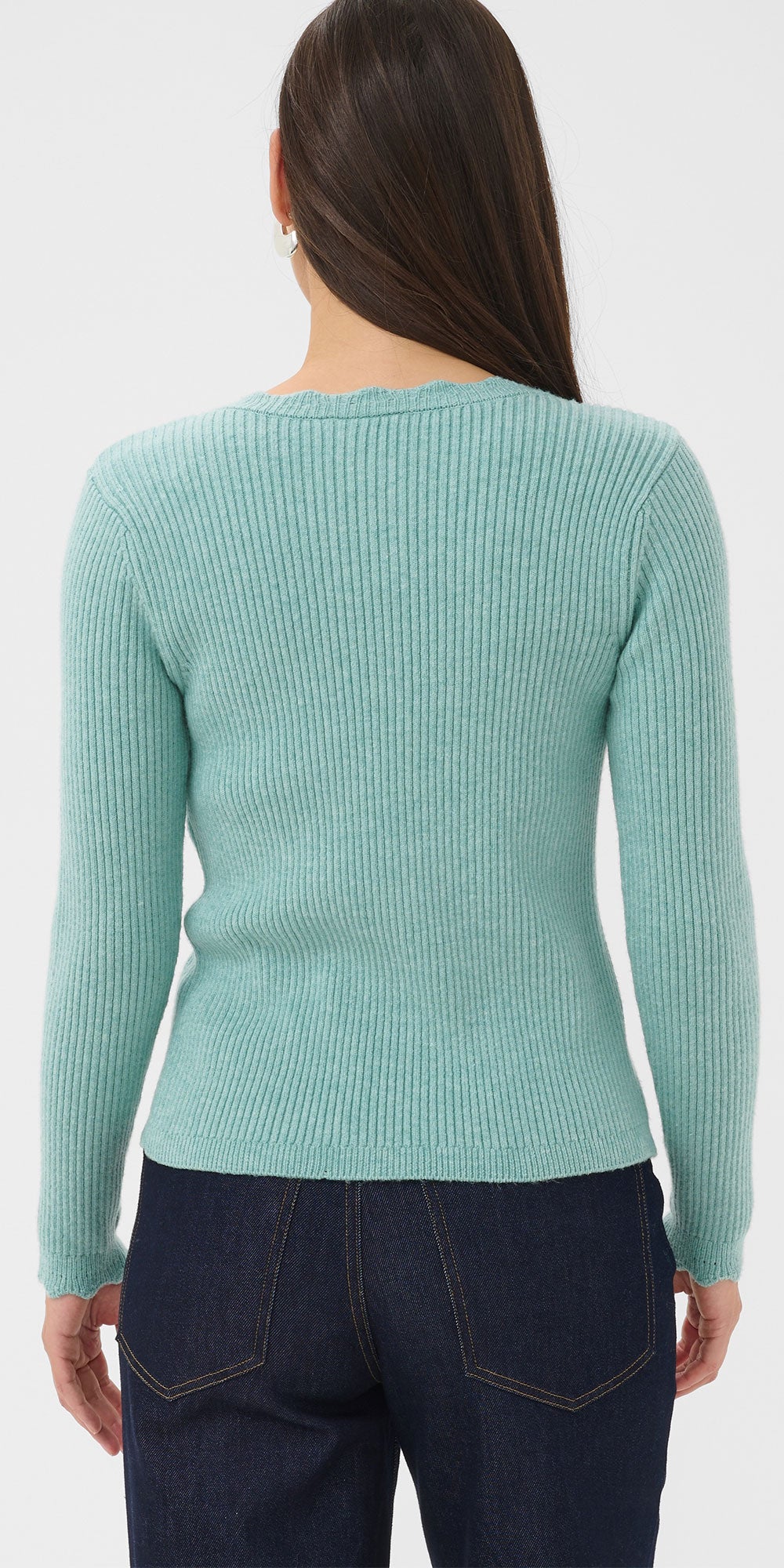 Saint Tropez Scallop Edge Cardy, aqua