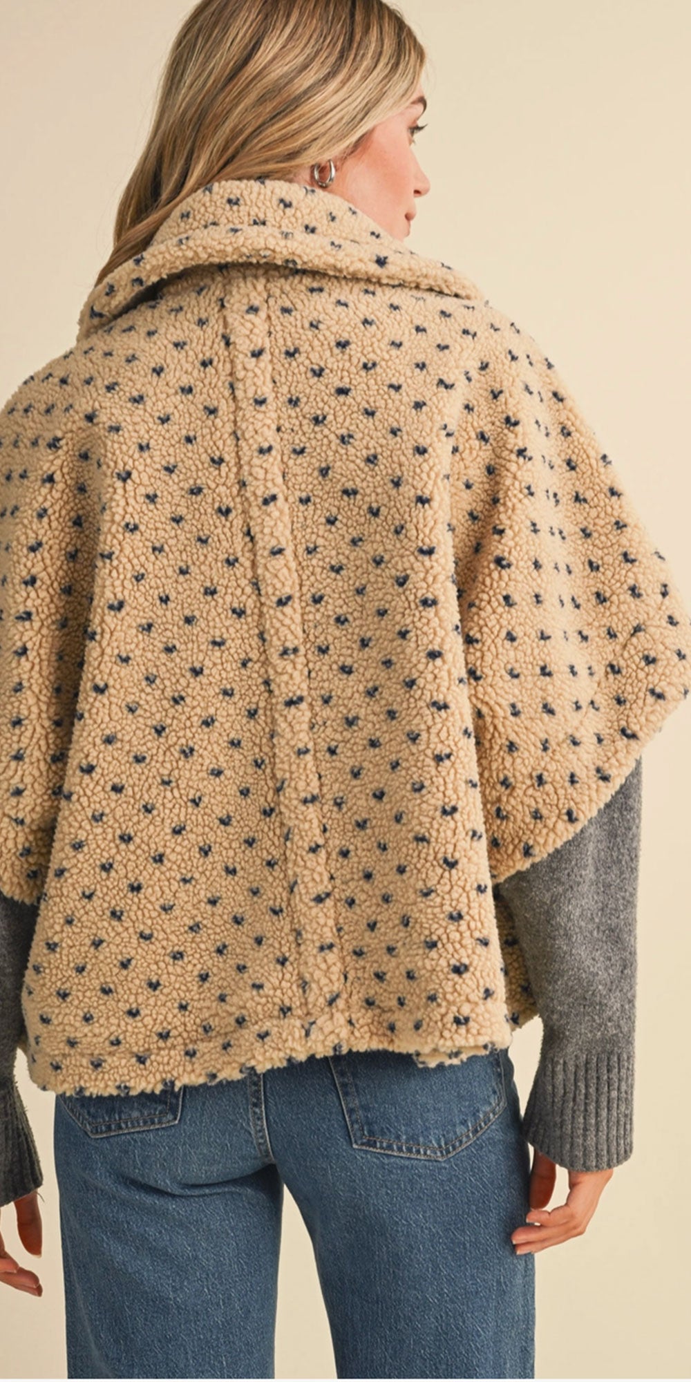 Cozy Sherpa Cape Coat