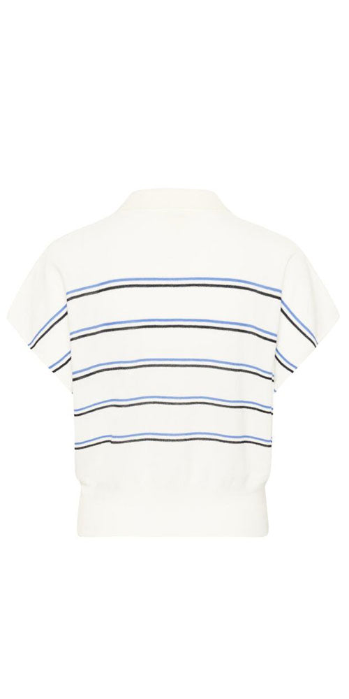 Soaked Dolman Sleeve Polo Knit, stripes