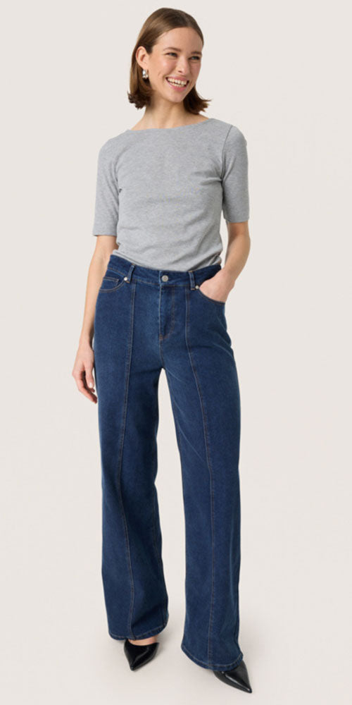 Soaked Seamed Straight Jeans