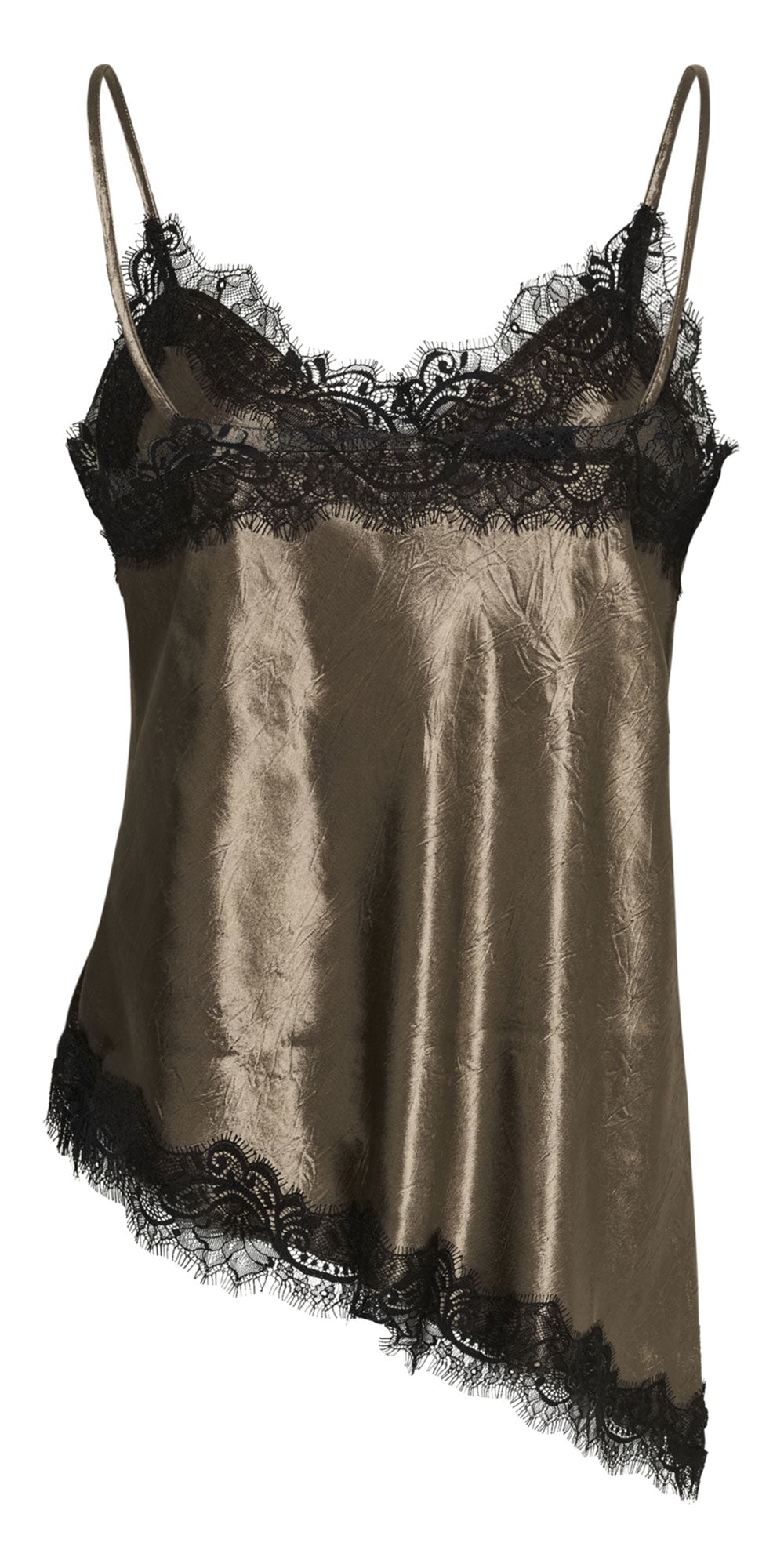 Soaked Asymmetrical Lace Cami