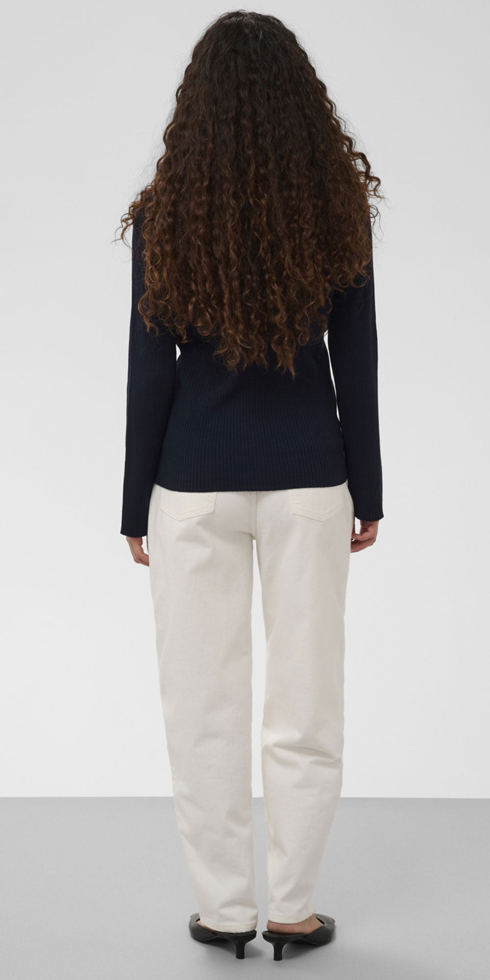 Soaked Scallop Trimmed Cardy, navy
