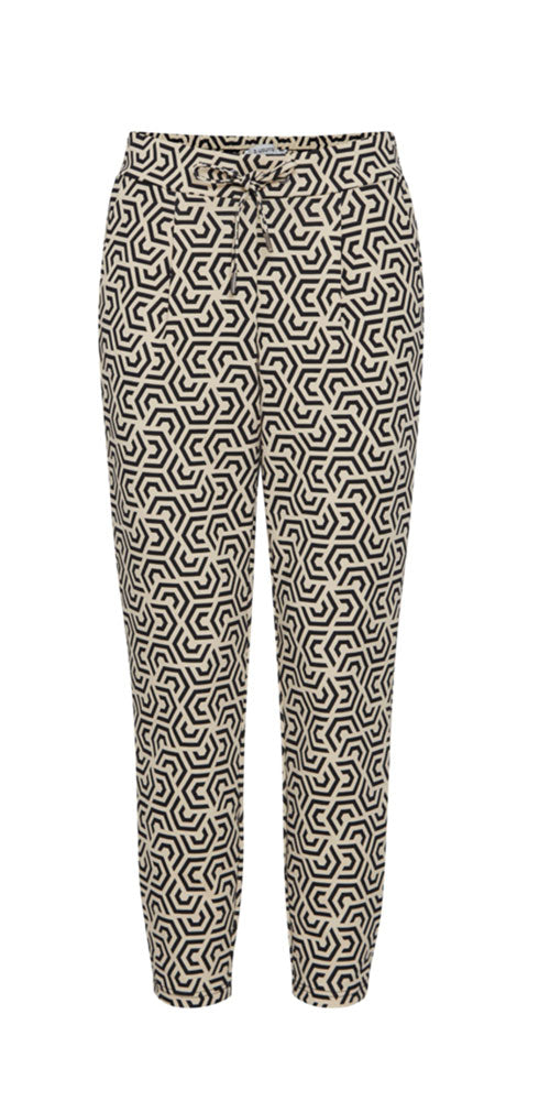 B.Young Ponte Knit Joggers, geo print