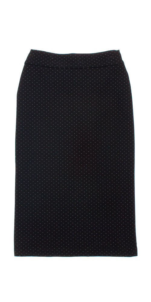 Lady B Pencil Skirt, black pin dot