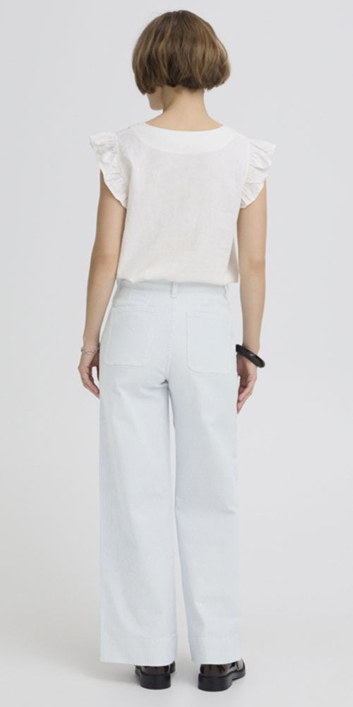 B.Young Railway Stripe Jeans, light blue