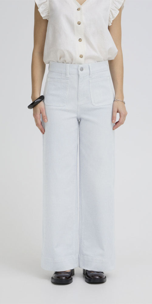 B.Young Railway Stripe Jeans, light blue