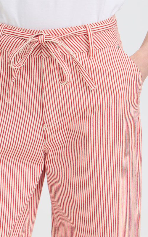 B.Young Striped Cotton Twill Pants