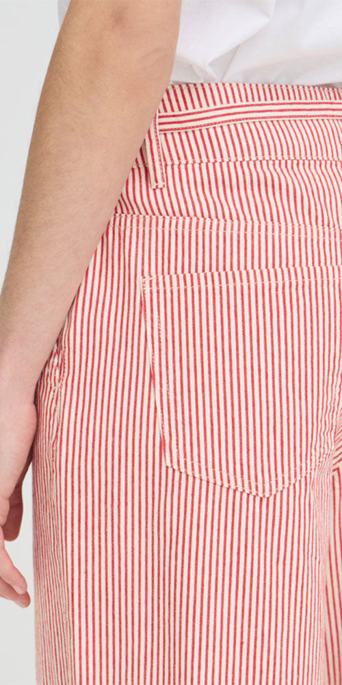 B.Young Striped Cotton Twill Pants