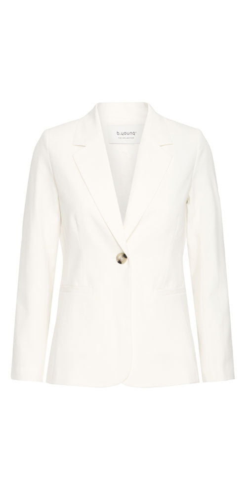 B.Young Semi-fitted Blazer, off-white