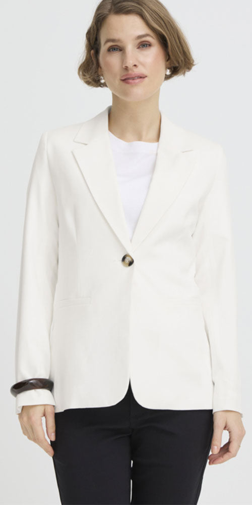B.Young Semi-fitted Blazer, off-white