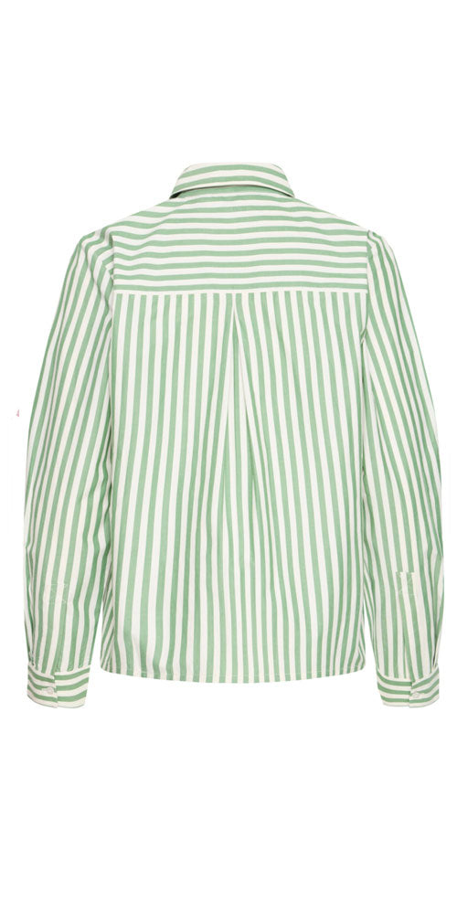 B.Young Button Up Shirt, green stripe