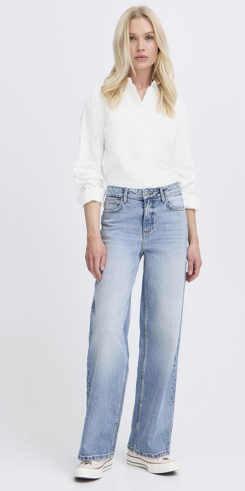 B.Young Button Up Shirt, white