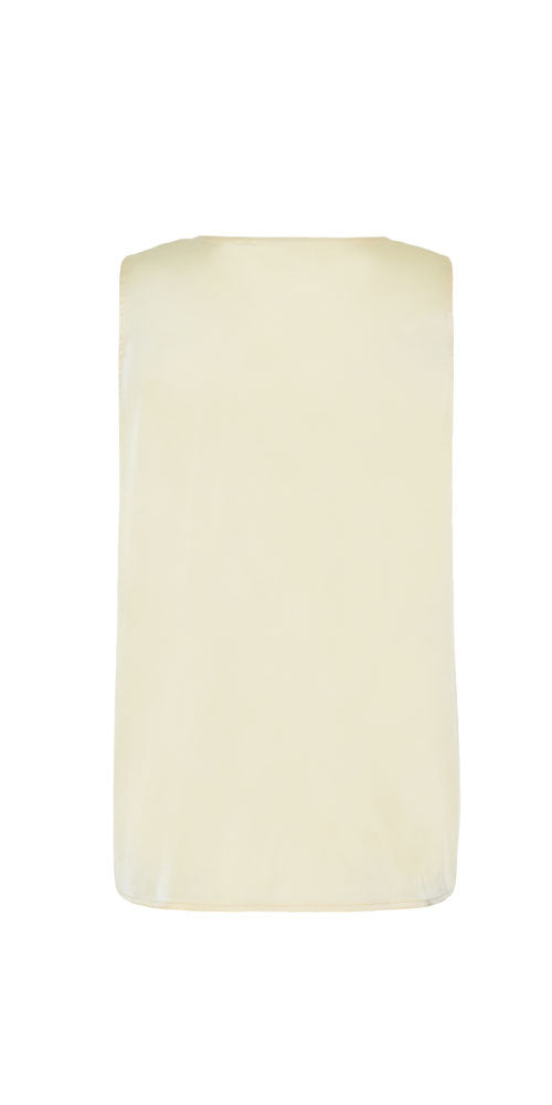 B.Young Drape Neck Satin Top, yellow