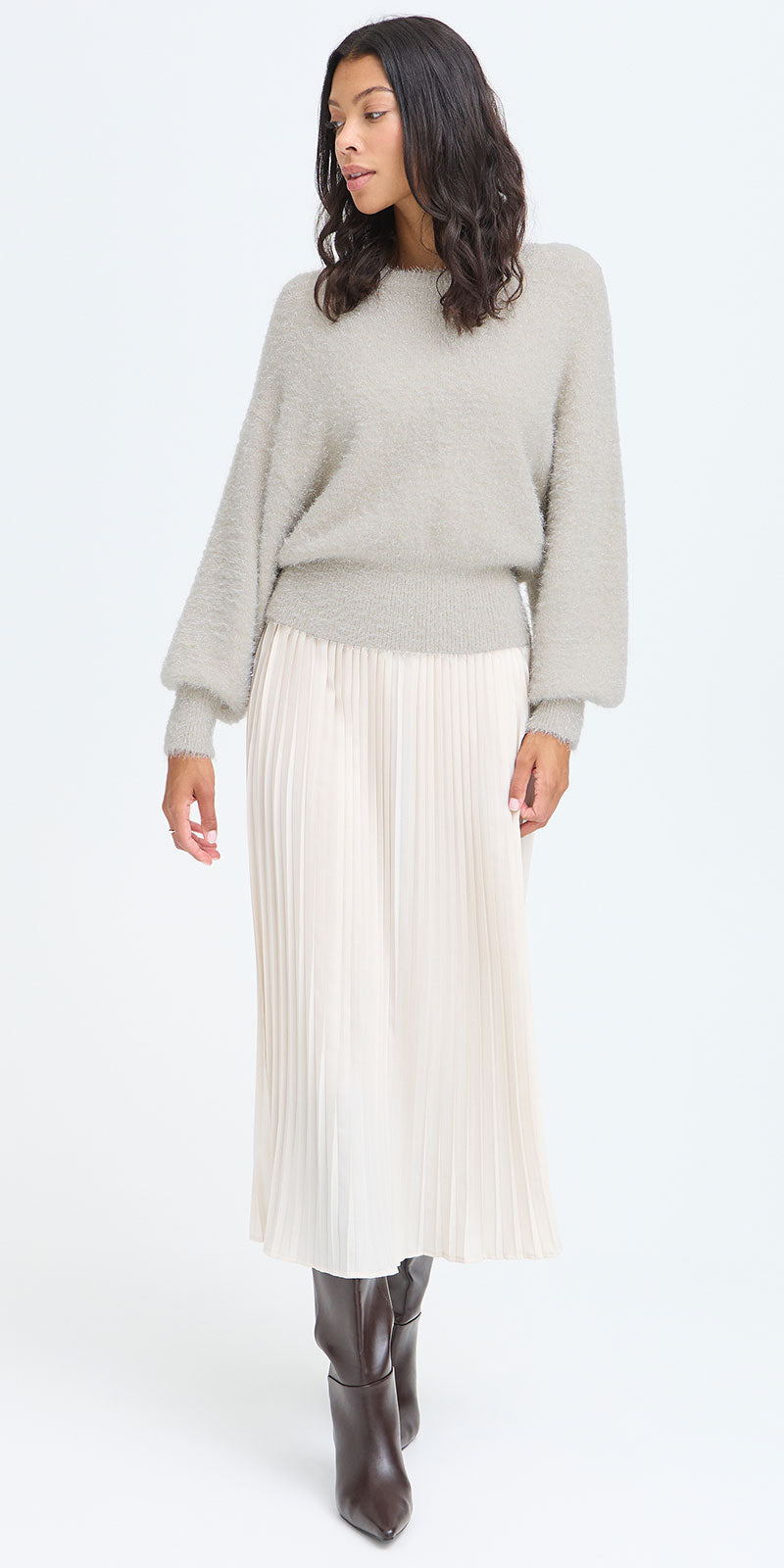 B.Young Sparkle Halo Sweater, frost
