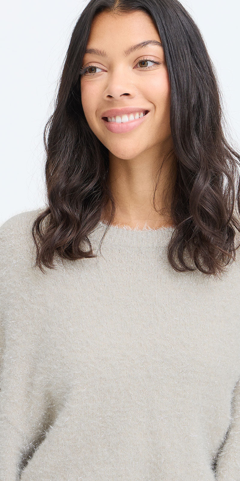 B.Young Sparkle Halo Sweater, frost