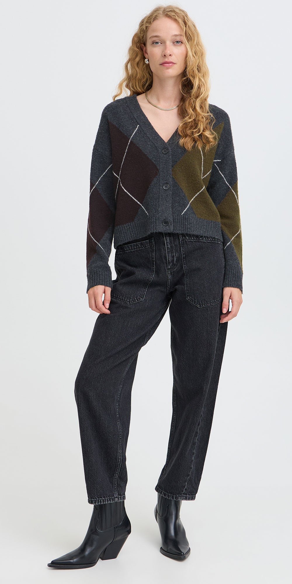 B.Young Argyle Cardigan