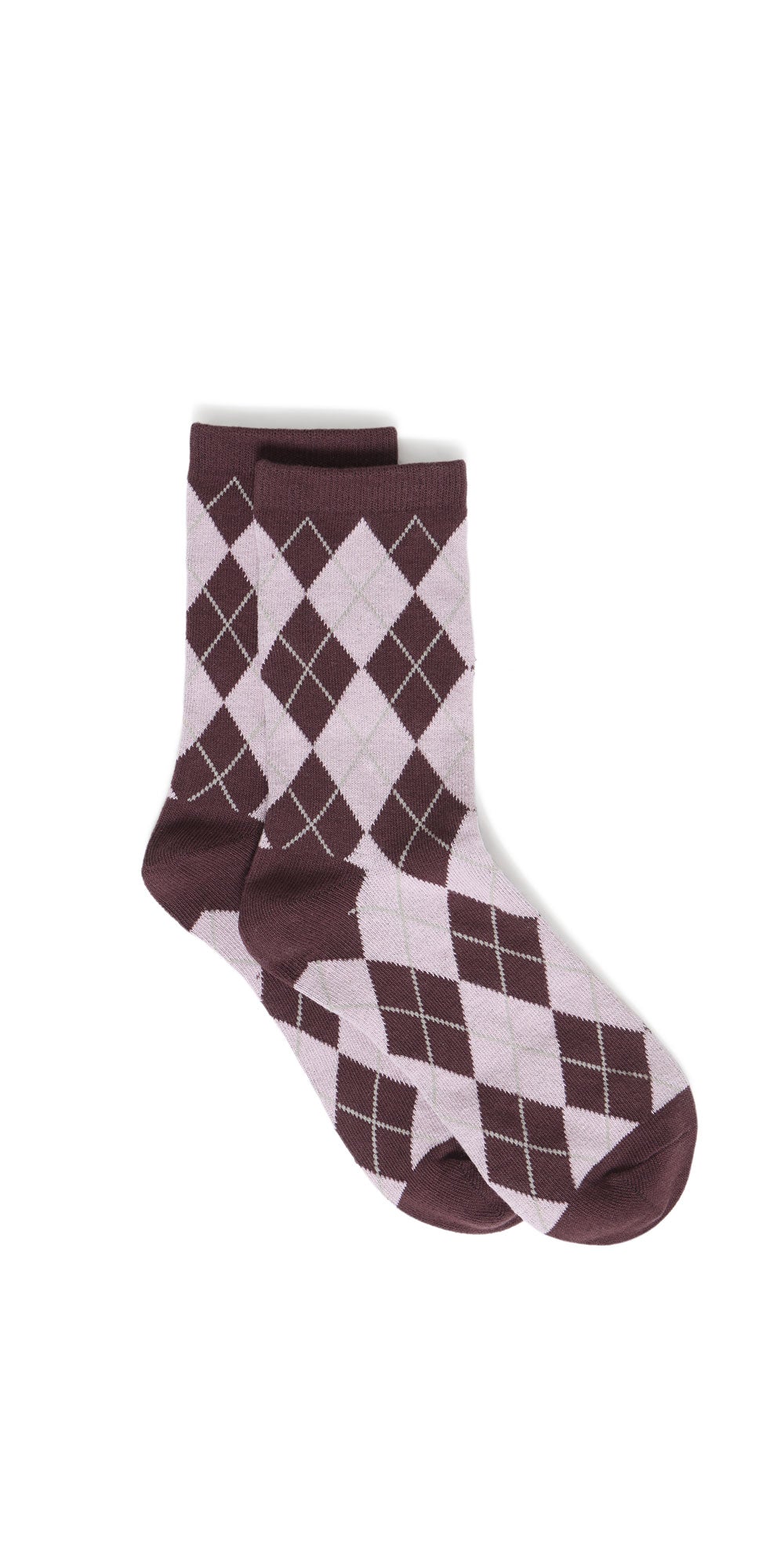 B.Young Argyle Socks, pink/burgundy