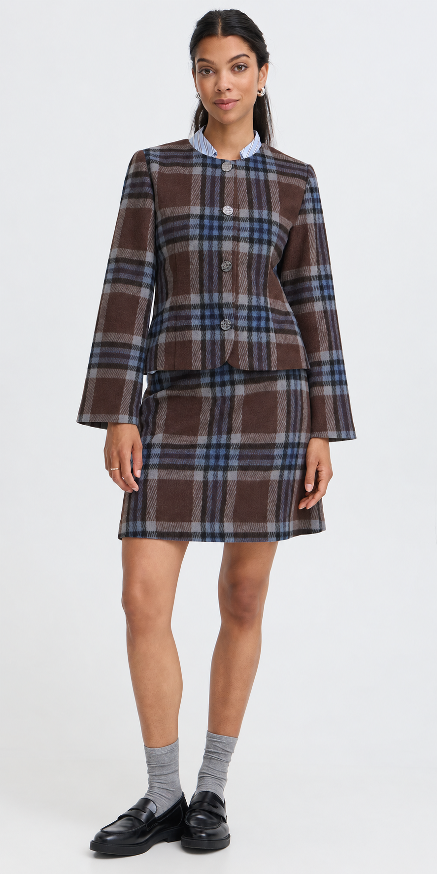 B.Young Bree Plaid Skirt