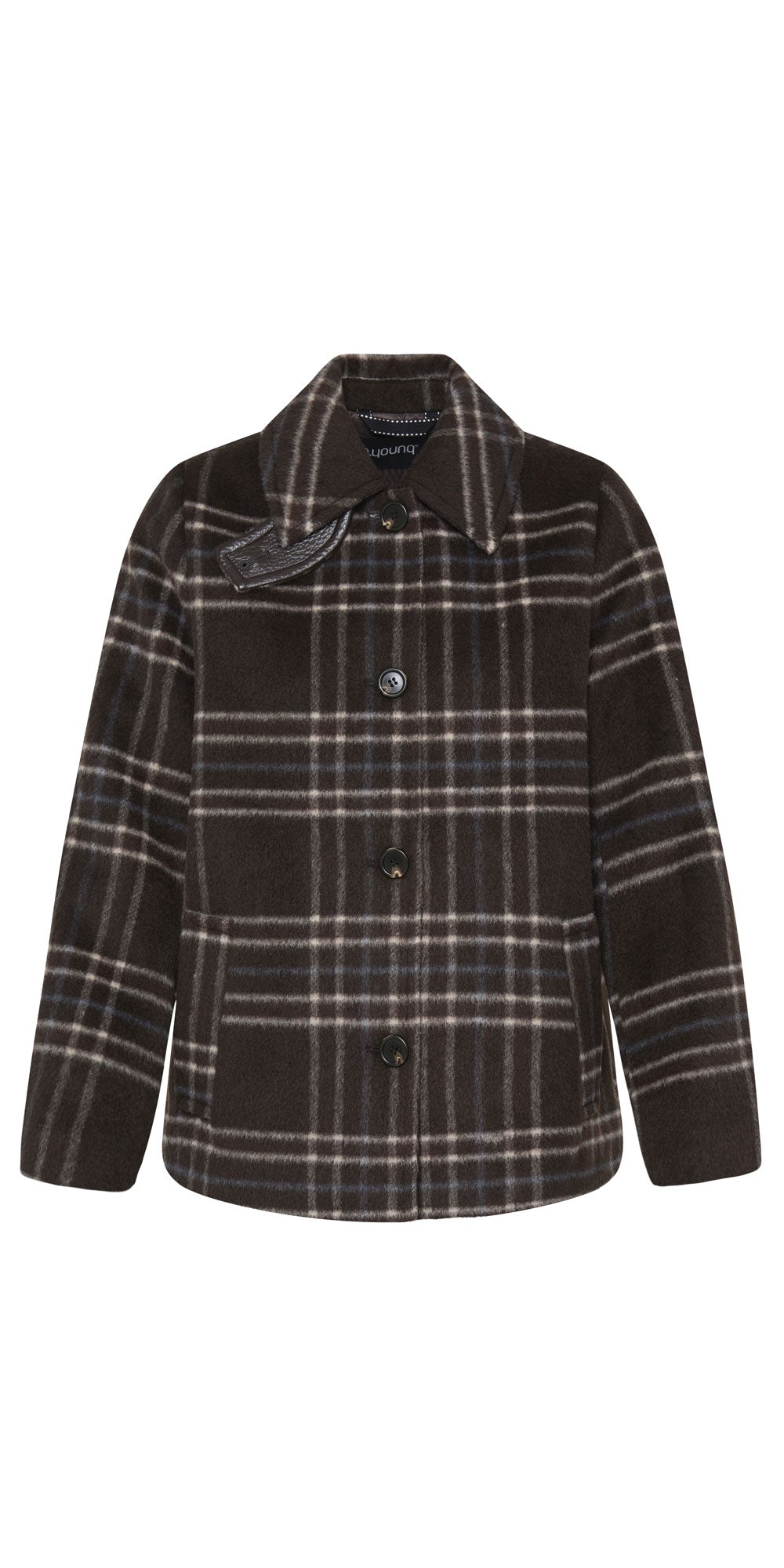 B.Young Brushed Plaid Coat