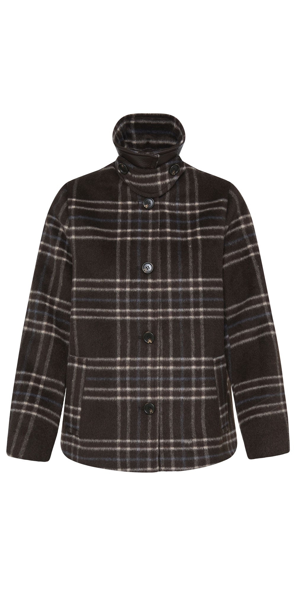 B.Young Brushed Plaid Coat
