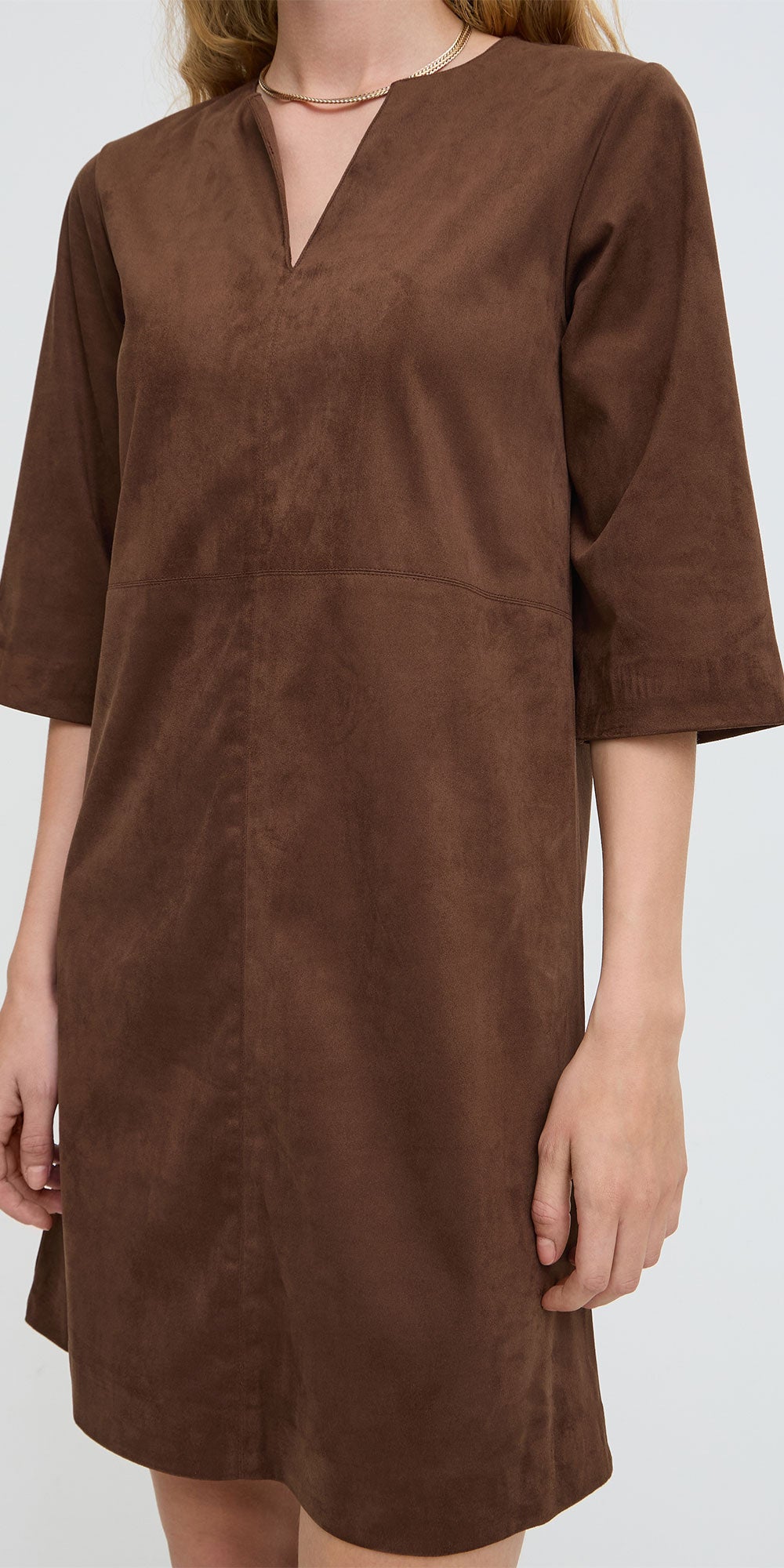 B.Young Faux Suede Shift Dress