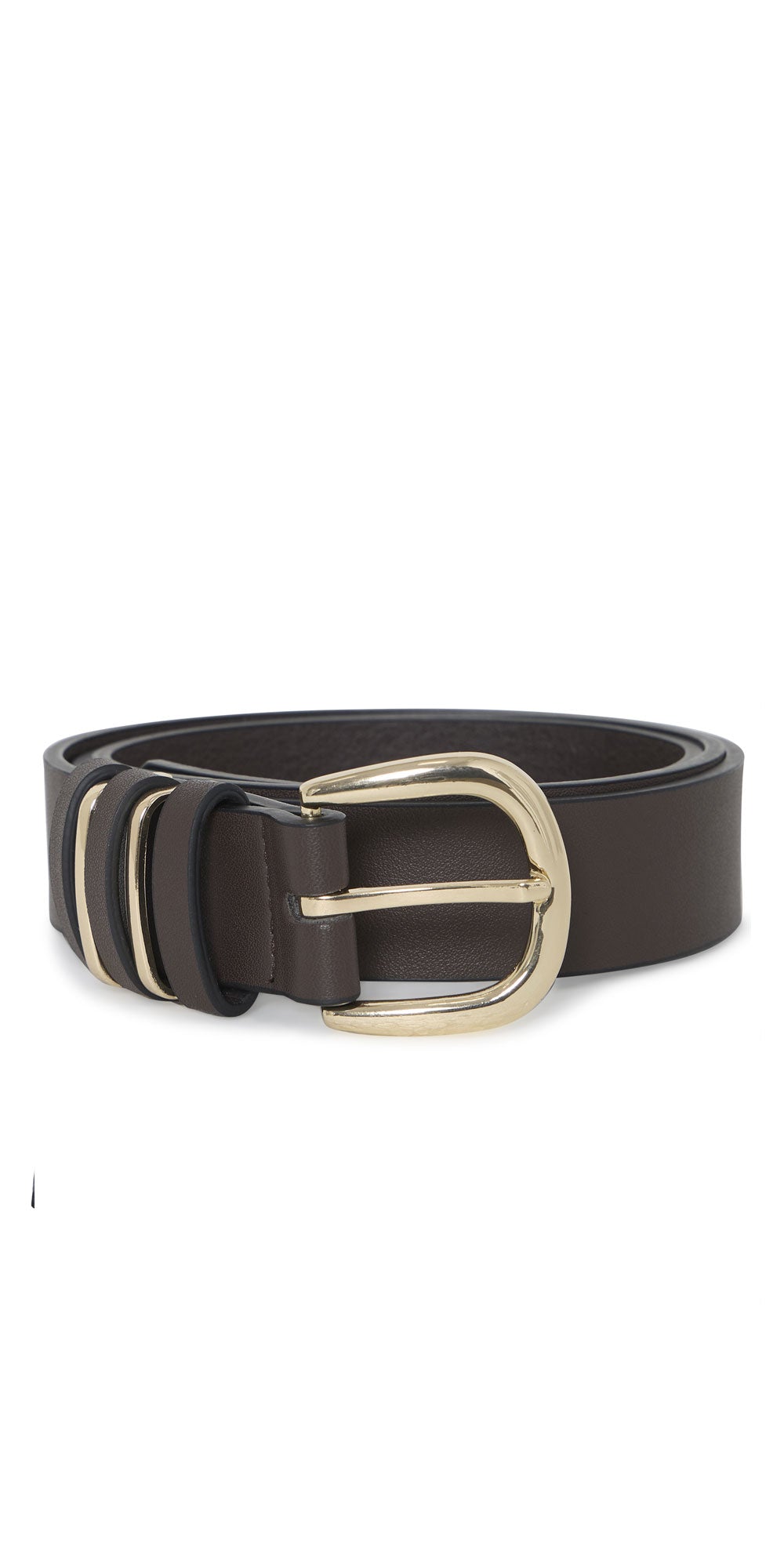 B.Young Faux Leather Belt, brown