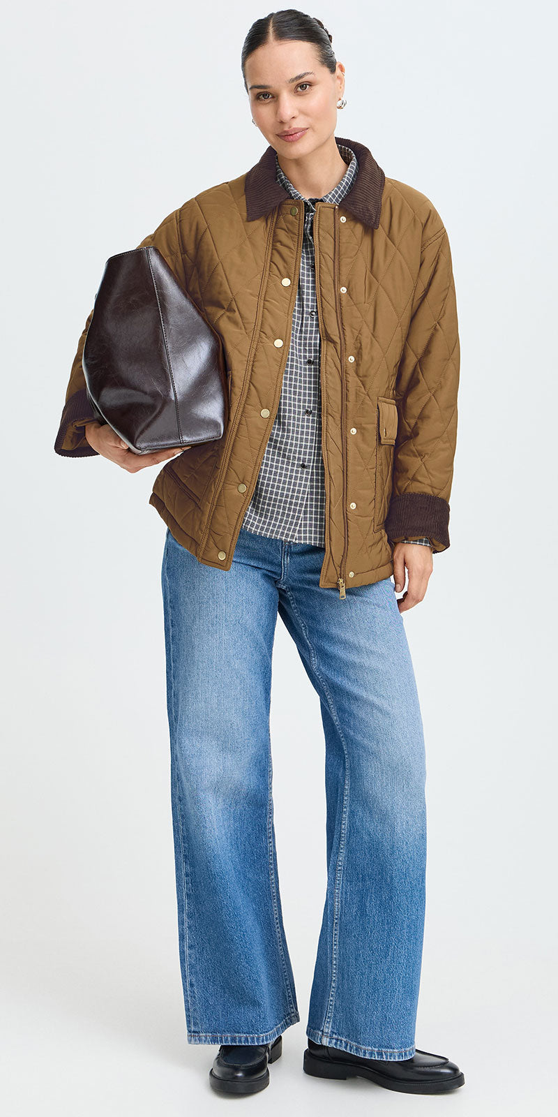 B.Young Quilted Barn Jacket, sienna