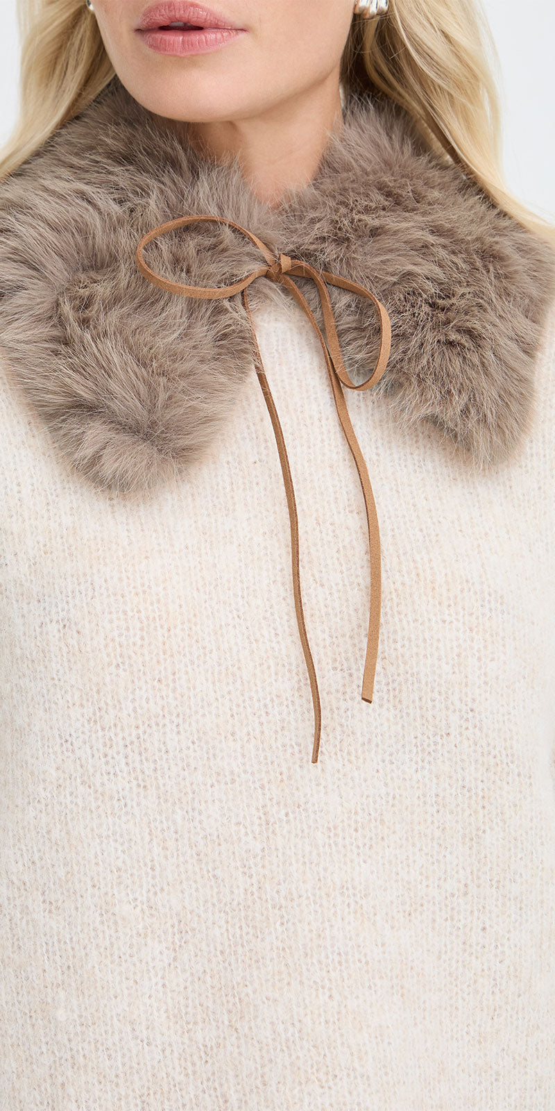 B.Young Faux Fur Collar, fawn
