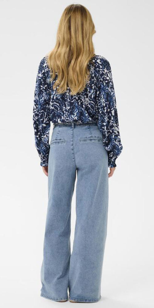 Cream Braided Waistband Trouser Jeans