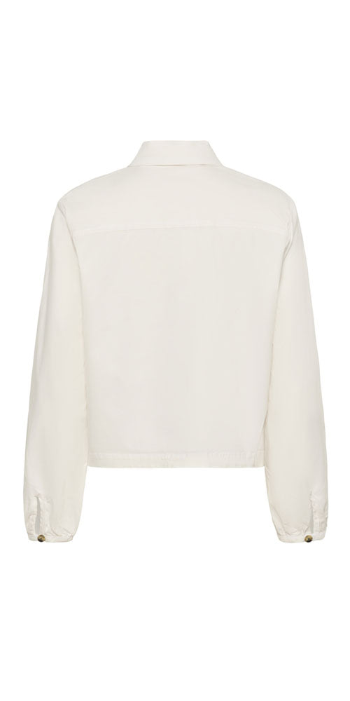 Cream Twill Jacket, white