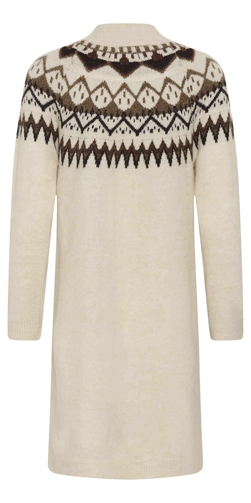 Cream Fair Isle Sweater Dress
